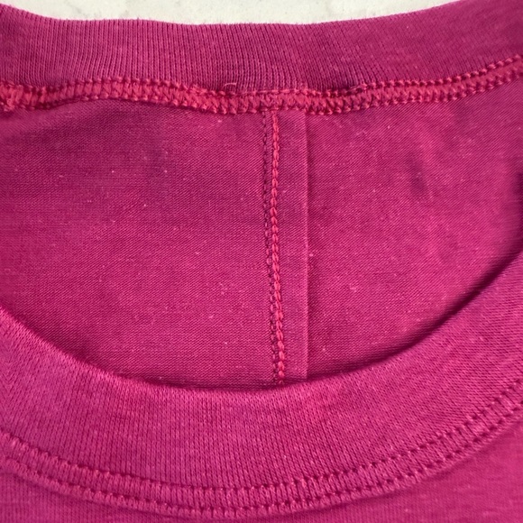 🆕 Lululemon Classic Fit Cotton Blend T Shirt Dress - Magenta Purple - Picture 4 of 5